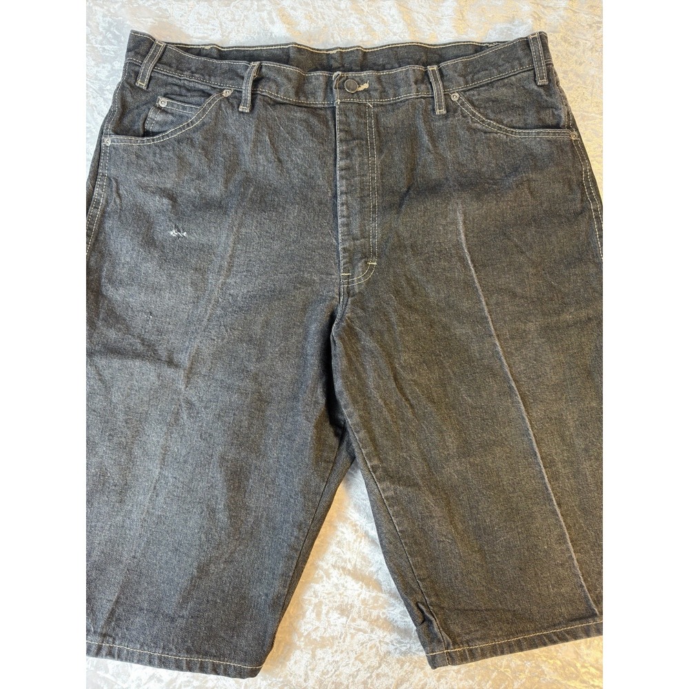 Dickies Loose Fit Carpenter Denim Shorts Black Utility Workwear Men's 40